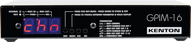 Kenton GPIM-16 GPI to MIDI converter