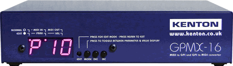 Kenton GPMX-16 MIDI/GPI converter